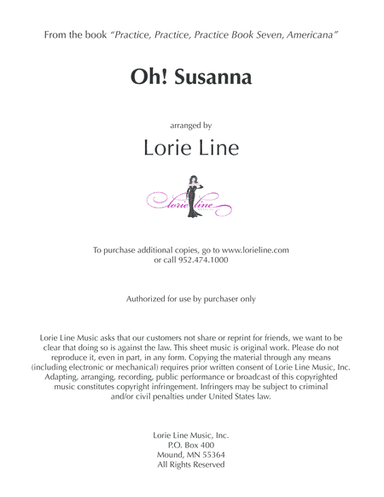 Oh! Susanna (arr. Lorie Line)