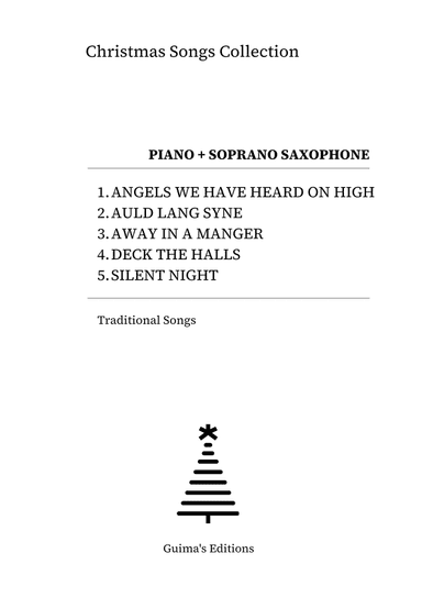 Christmas Songs Collection - Piano + Soprano Saxophone (arr. Guima's Editions)