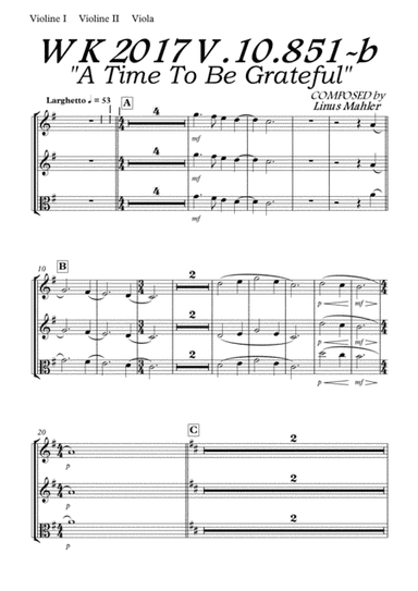 A Time to be Grateful - Violins + Violas