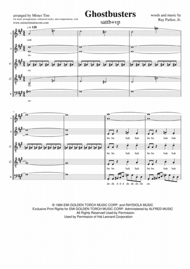 Ghostbusters (arr. Mister Tim)