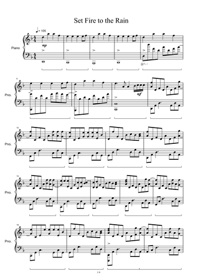 Set Fire To The Rain (arr. Adele Adkins)