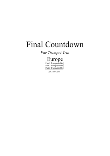 Final Countdown (arr. Tim Curd)