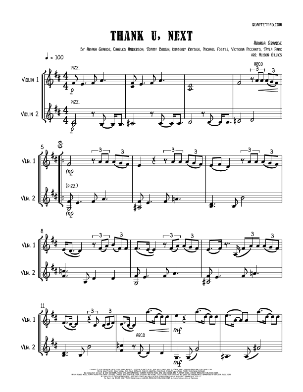 Thank U, Next (arr. Alison Gillies)