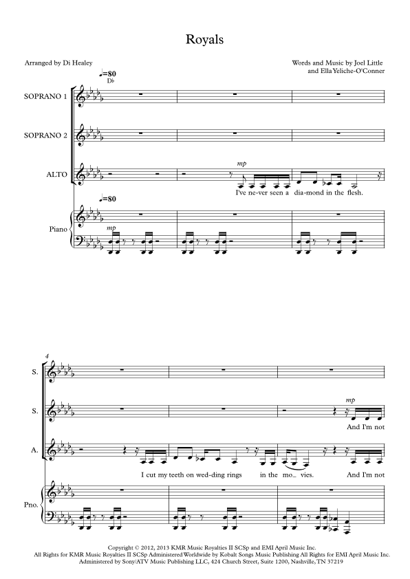 Royals (arr. Di Healey)