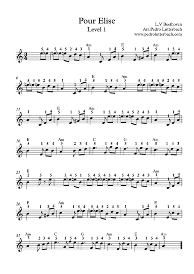 Pour Elise (arr. Pedro Lutterbach)