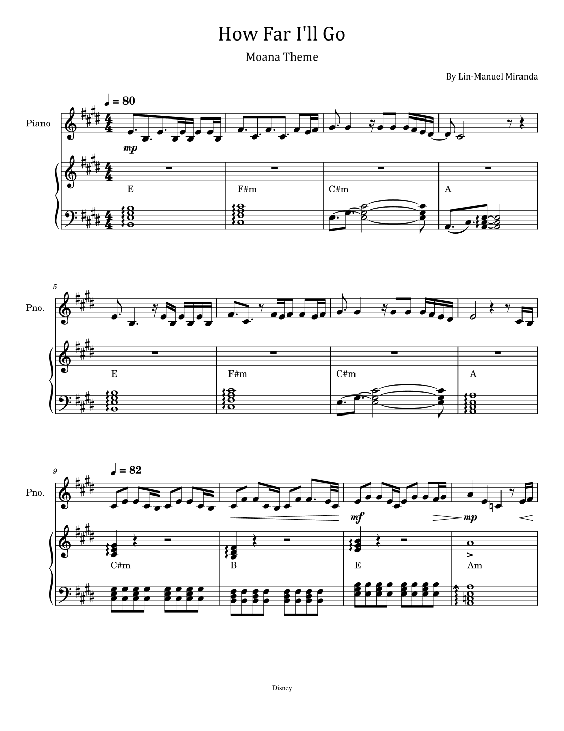 How Far I'll Go (arr. poon)