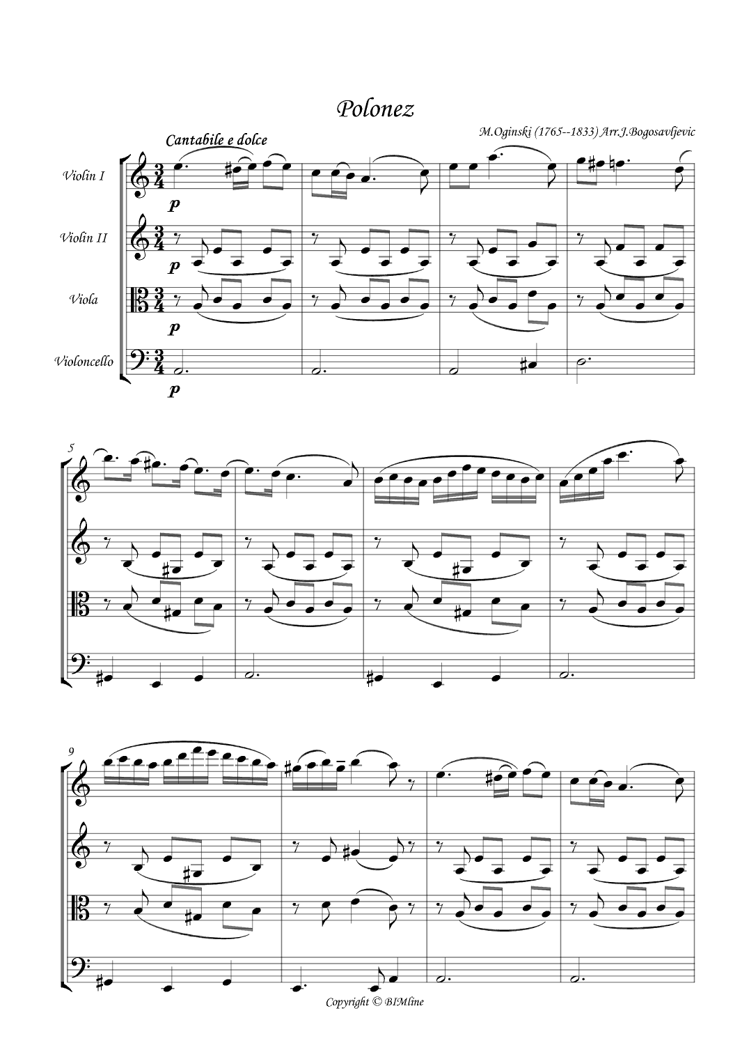 Poloneza (arr. Jovan Bogosavljevic)