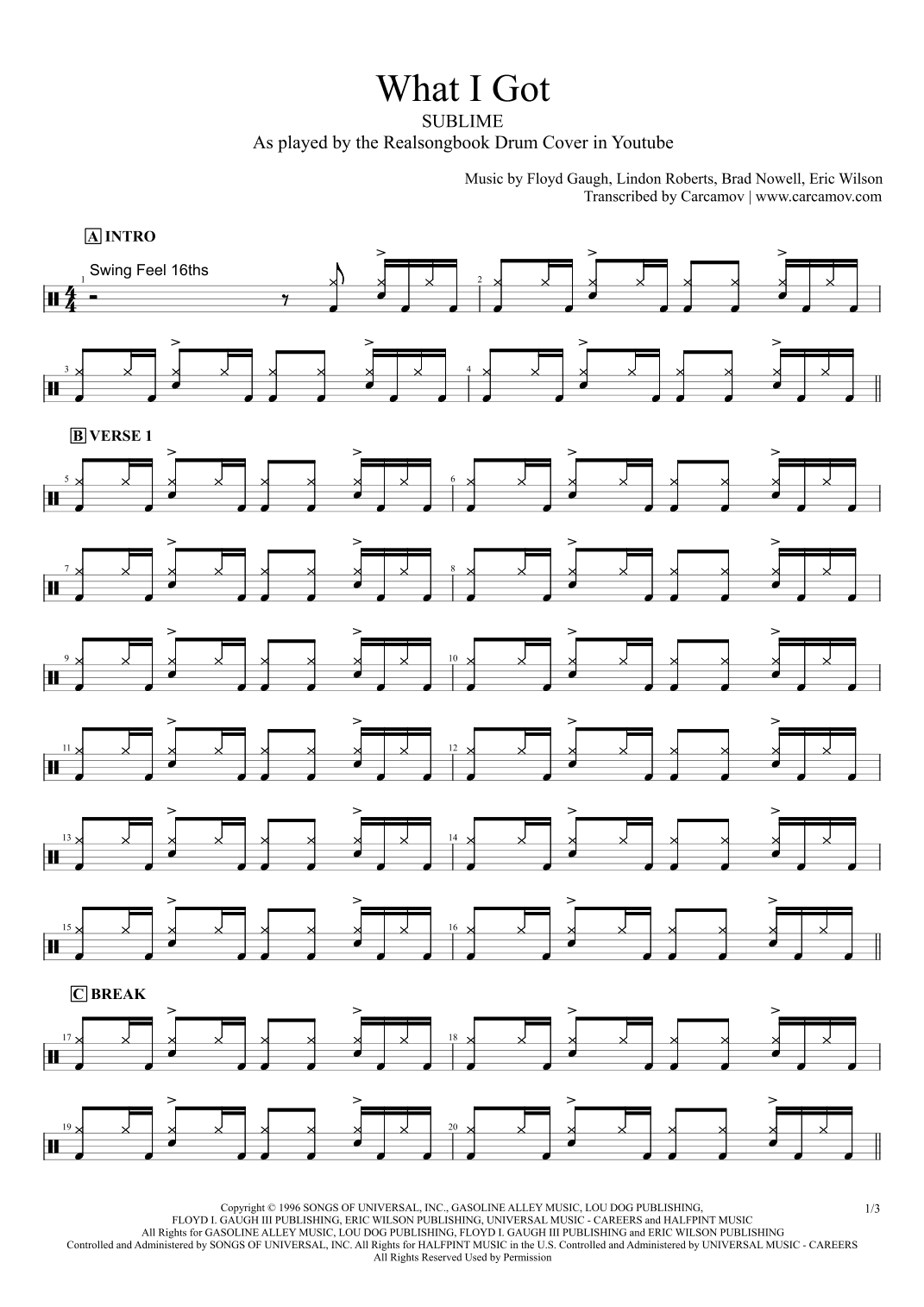 What I Got (arr. Realsongbook)