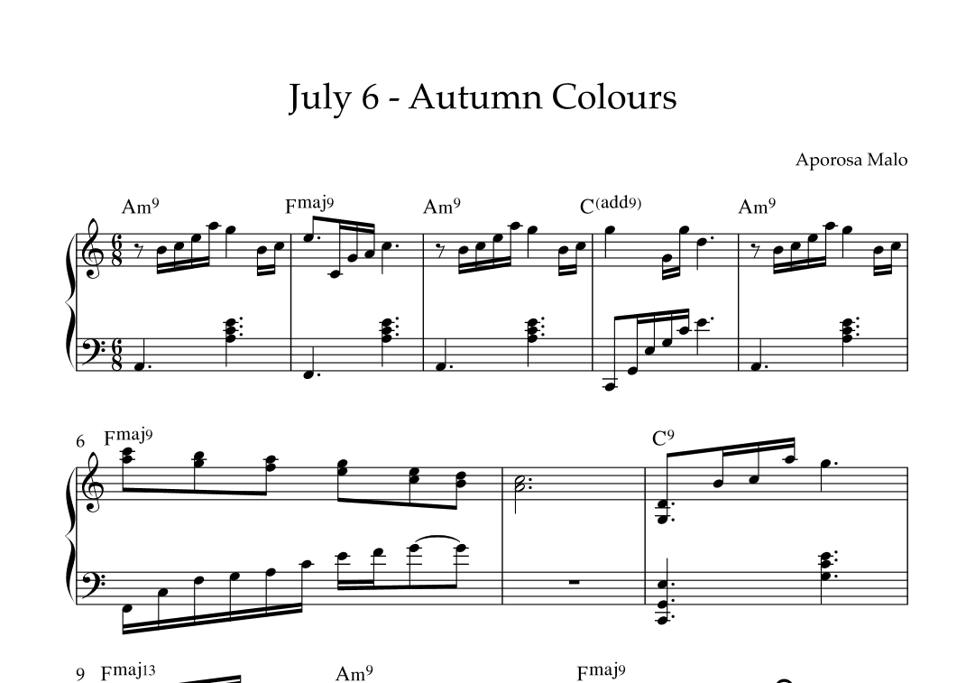 July 6 - Autumn's Colours