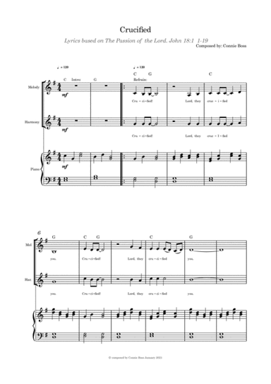 Crucified (Lent/Good Friday) - duet and piano