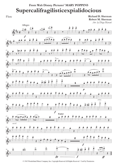 Supercalifragilisticexpialidocious (arr. Diego Marani)