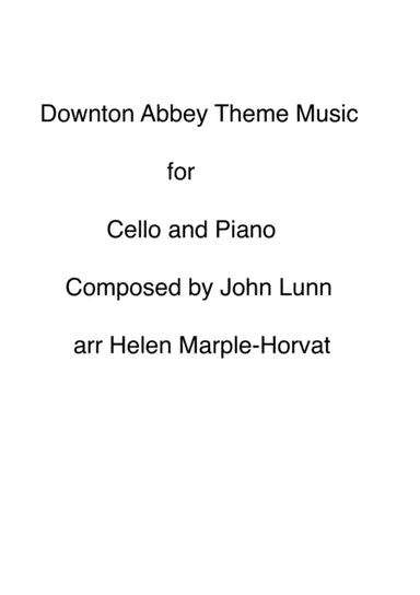 Downton Abbey (theme) (arr. HELEN MARPLE-HORVAT)