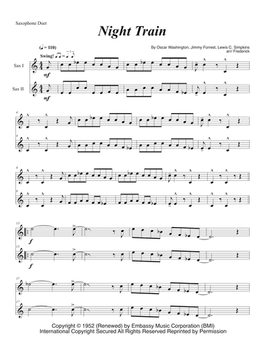 Night Train (arr. P. R. Frederick)
