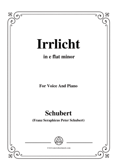 Schubert-Irrlicht,from 'Winterreise',Op.89(D.911) No.9,in e flat minor,for Voice&Piano (arr. MSM)