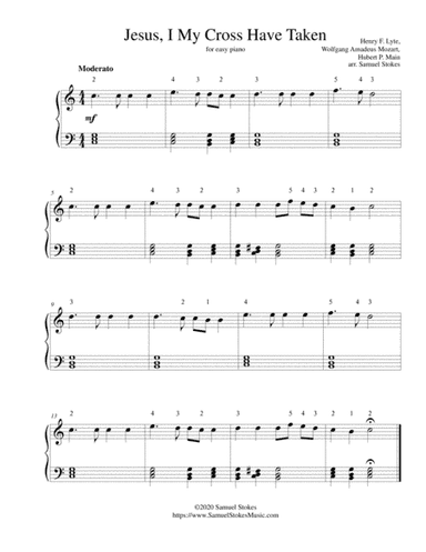 Jesus, I My Cross Have Taken - for easy piano (arr. Samuel Stokes)