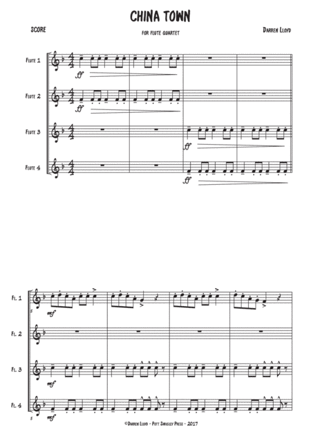 China town - Flute quartet