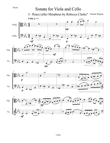 Sonata for Viola and Cello