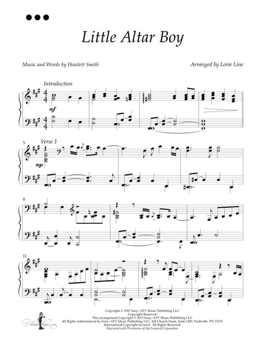 Little Altar Boy (arr. Lorie Line)
