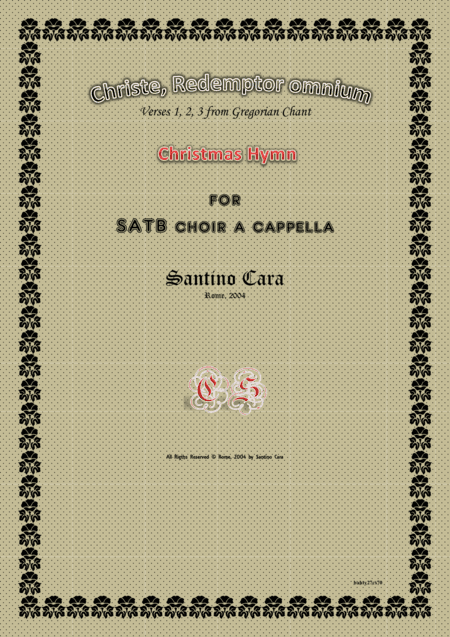 Christe, Redemptor omnium - Christmas hymn for SATB a cappella