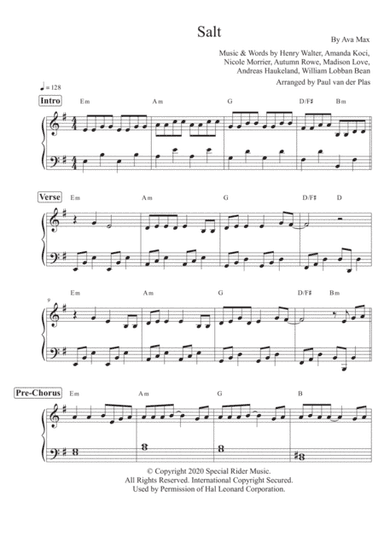 Salt (arr. Paul van der Plas)