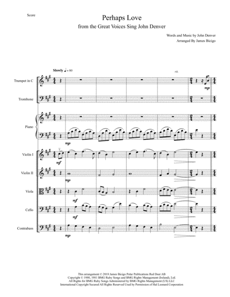 Perhaps Love (arr. Jim Bicigo)