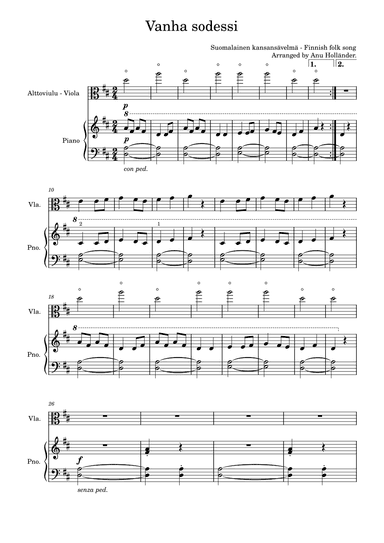 Soittosalkku: Vanha sodessi (arr. Anu Holländer)