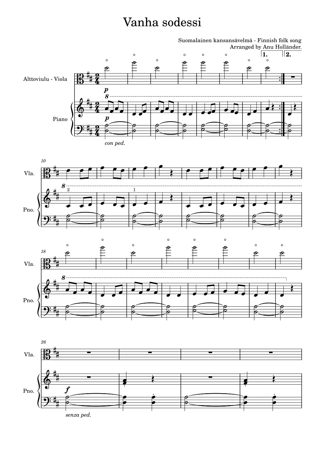 Soittosalkku: Vanha sodessi (arr. Anu Holländer)