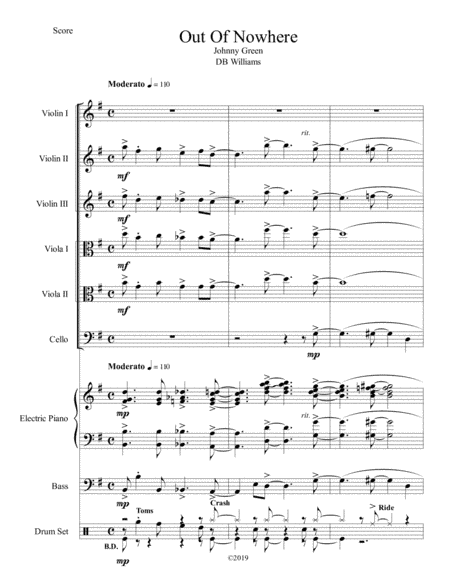 Out Of Nowhere (arr. DB Williams)