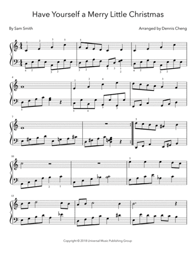 Have Yourself A Merry Little Christmas (arr. Dennis Cheng)