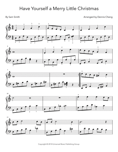 Have Yourself A Merry Little Christmas (arr. Dennis Cheng)
