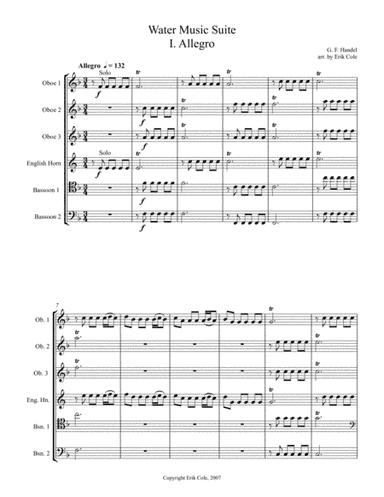 Water Music Suite, Mvt. 1 (arr. Erik Cole)