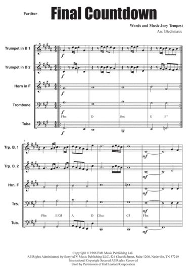 Final Countdown (arr. Blechmaxx)