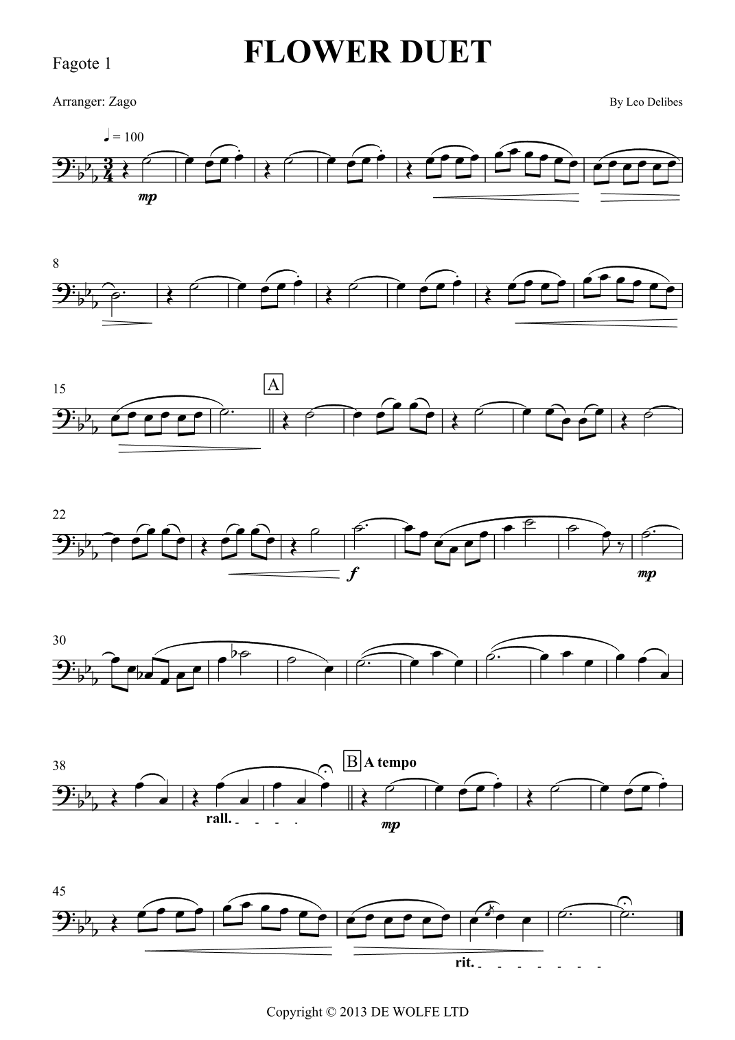 Lakme - Flower Duet (arr. Zago)