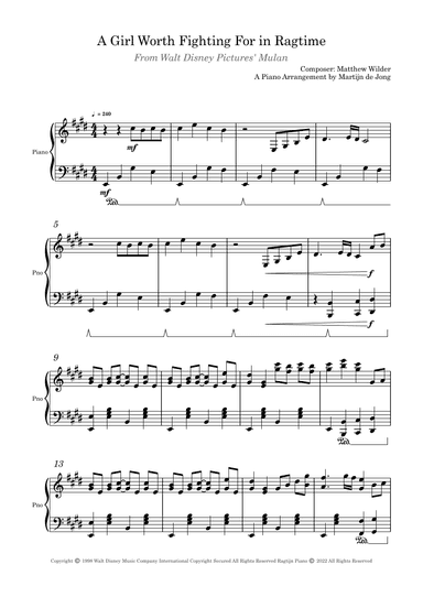 A Girl Worth Fighting For (arr. Martijn de Jong)