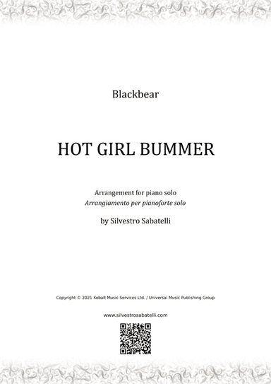 Hot Girl Bummer (arr. Silvestro Sabatelli)