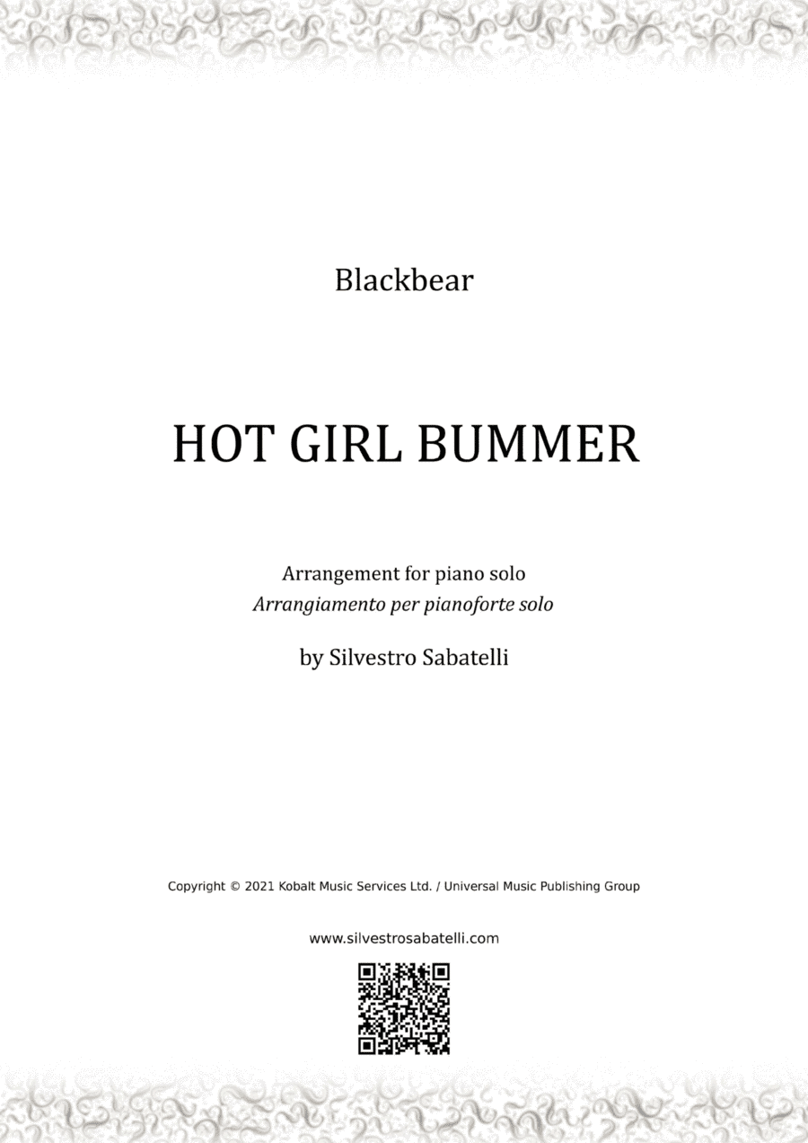 Hot Girl Bummer (arr. Silvestro Sabatelli)