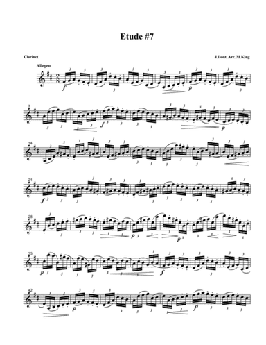 Clarinet Etude #7, Arr. Marten King (arr. Marten King)