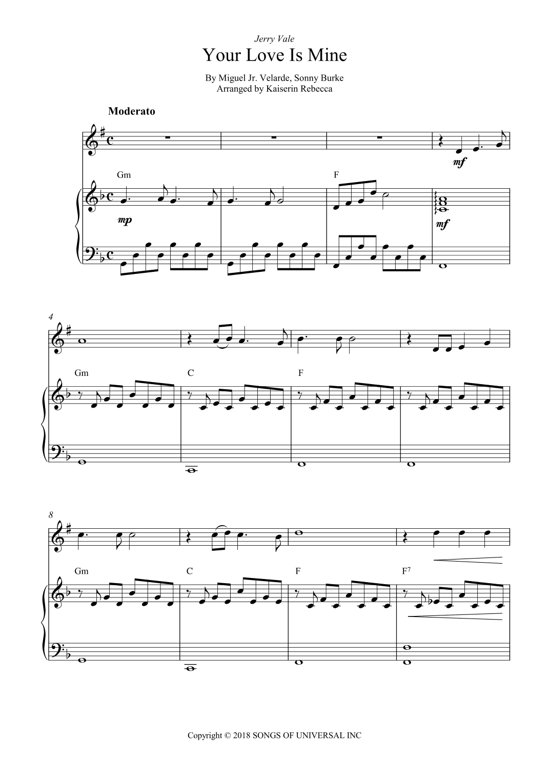 Your Love Is Mine (arr. Kaiserin Rebecca)