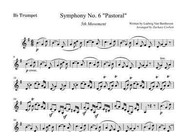 Symphony No. 6 5th Movement (arr. Zachary Corbett)
