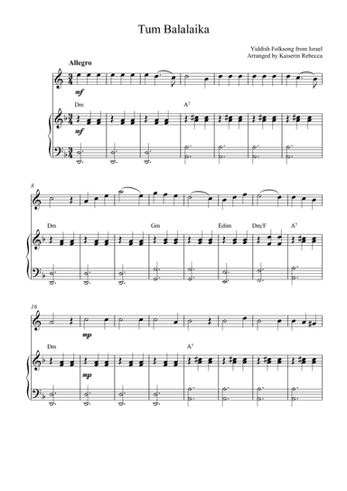 Tum Balalaika (arr. Kaiserin Rebecca)