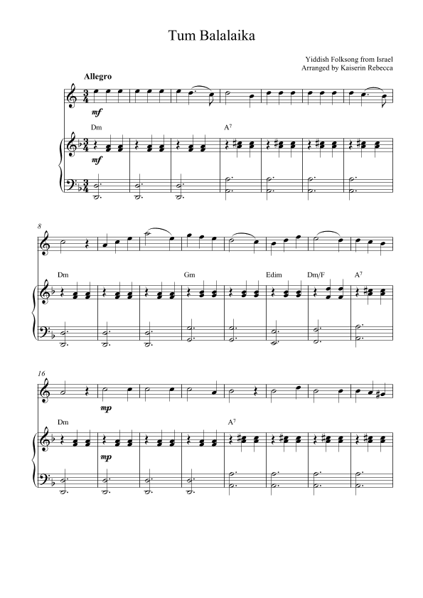 Tum Balalaika (arr. Kaiserin Rebecca)