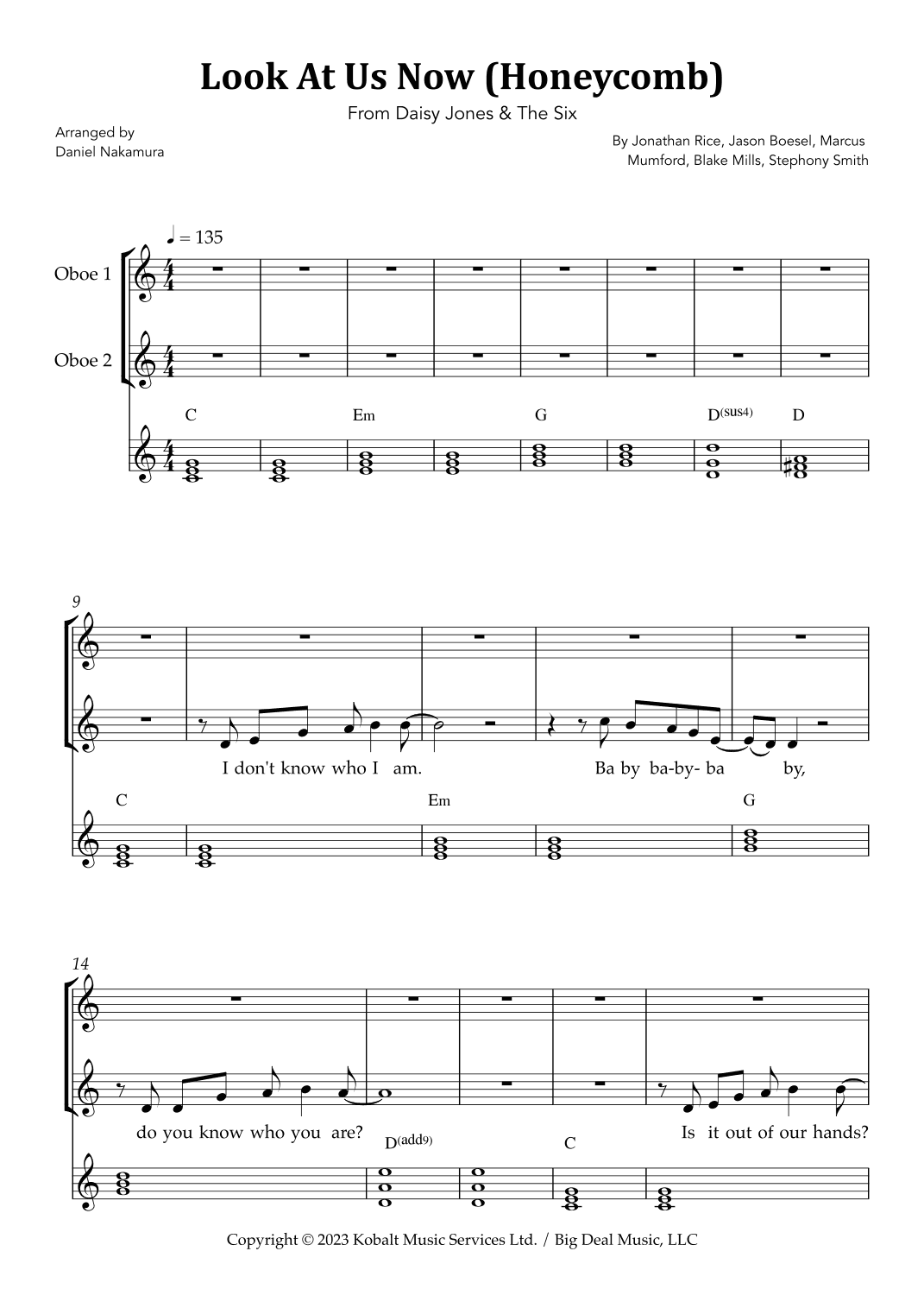 Look At Us Now (honeycomb) (arr. Daniel Nakamura)