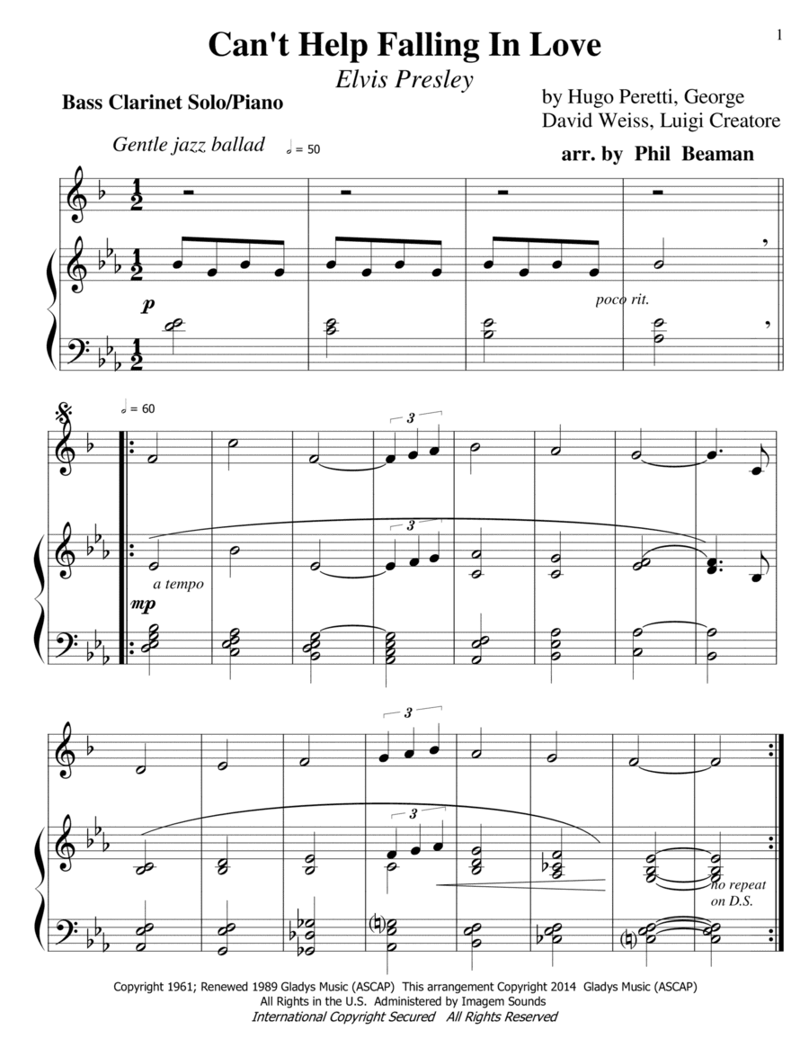 Can't Help Falling In Love (arr. Phil Beaman)