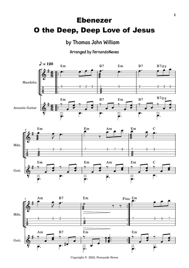 O the Deep, Deep Love of Jesus - Ebenezer (Mandolim & Acoustic Guitar) (arr. FERNANDO LUIZ NEVES)