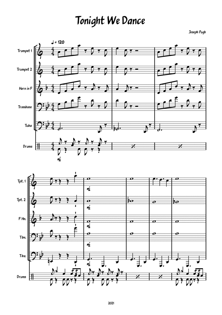 Tonight We Dance( Brass Quintet+)