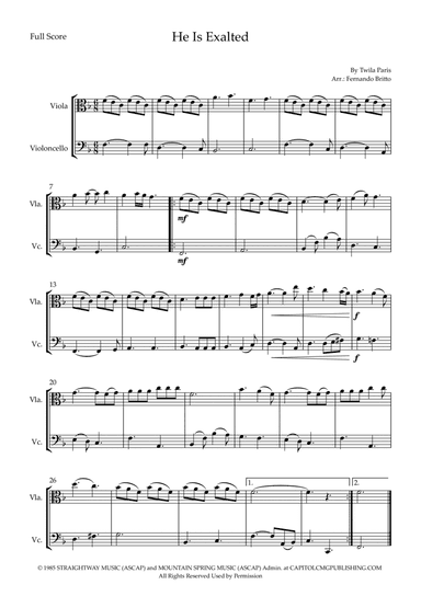 He Is Exalted (arr. Fernando Britto)