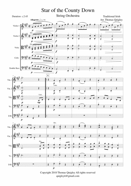 Star of the County Down (arr. Thomas Quigley)
