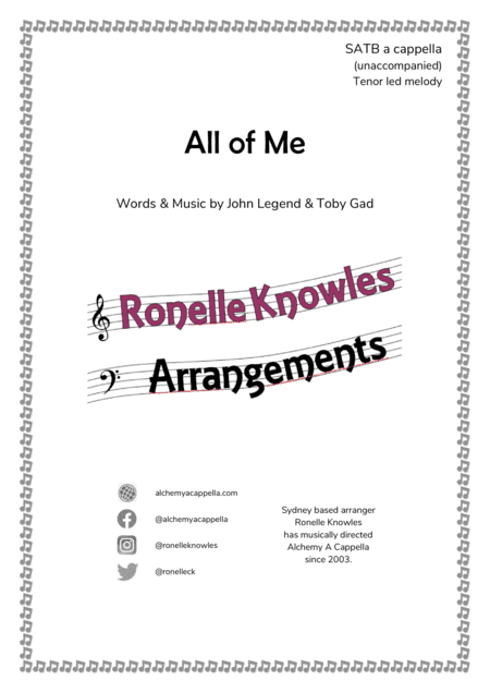 All Of Me (arr. Ronelle Knowles)