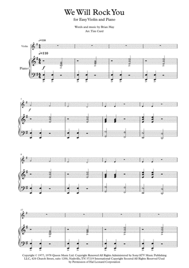 We Will Rock You (arr. Tim Curd.)