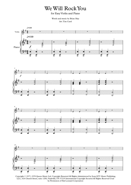 We Will Rock You (arr. Tim Curd.)